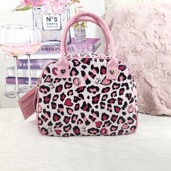 {Juicy Couture} Pink Leopard Print {Cooler} Bag Set - Picture 6 of 10